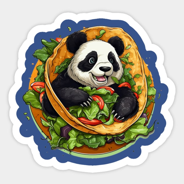 Panda Wrap Sticker by Jason's Finery